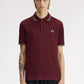 FRED PERRY - Twin Tipped Shirt - Oxblood / Stockport Blue