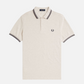 FRED PERRY - Twin Tipped Shirt - Porridge Marl / Anchor Grey