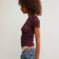 FREE PEOPLE - Angelina Lace Tee - 