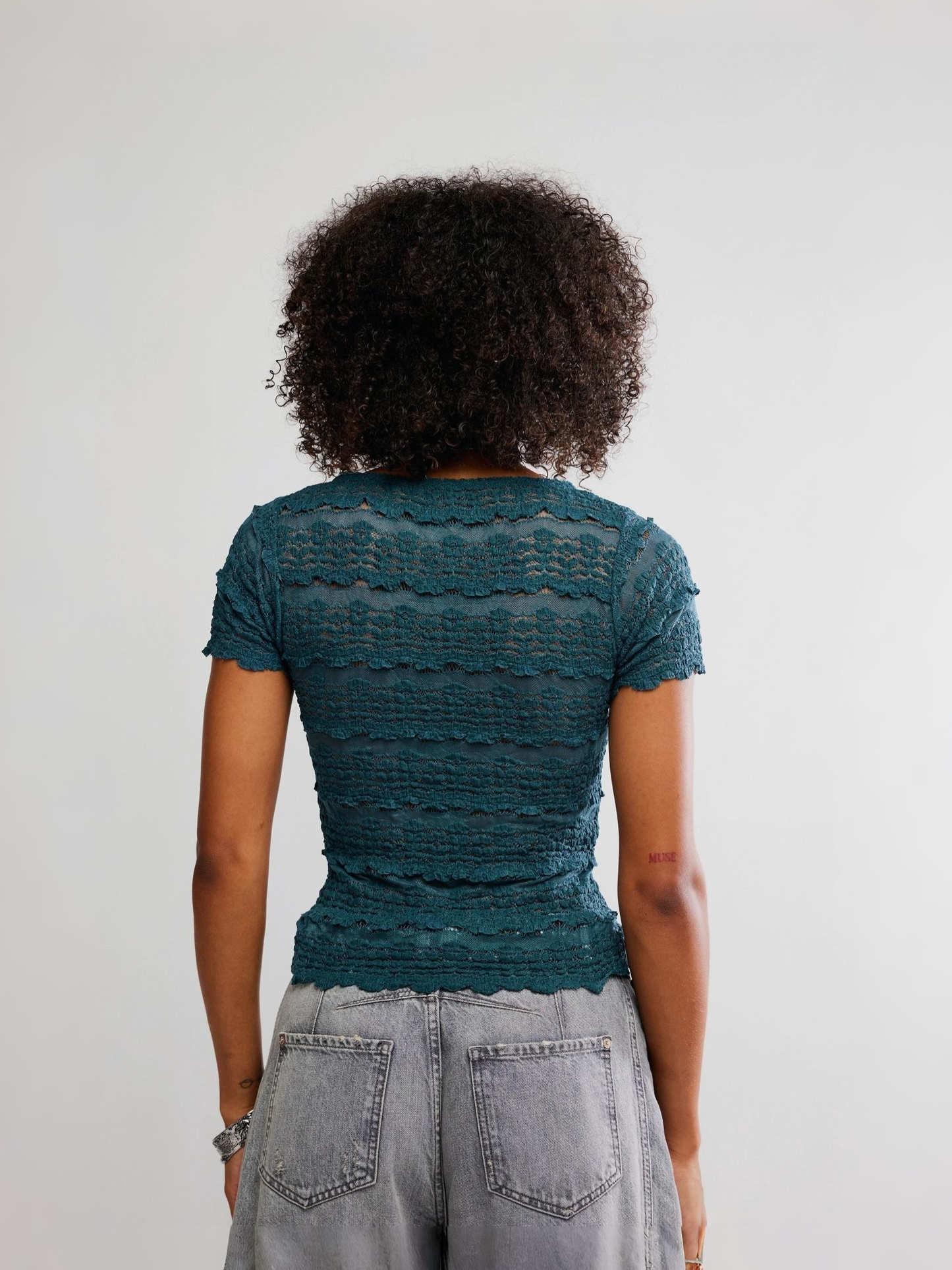 FREE PEOPLE - Angelina Lace Tee - 