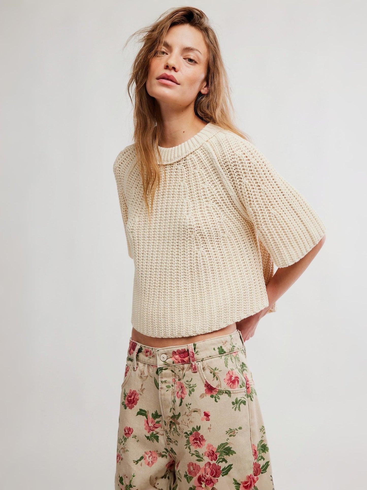 FREE PEOPLE - Army Sweater Tee - 