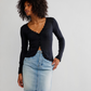 FREE PEOPLE - Big Love Cardi Top - 