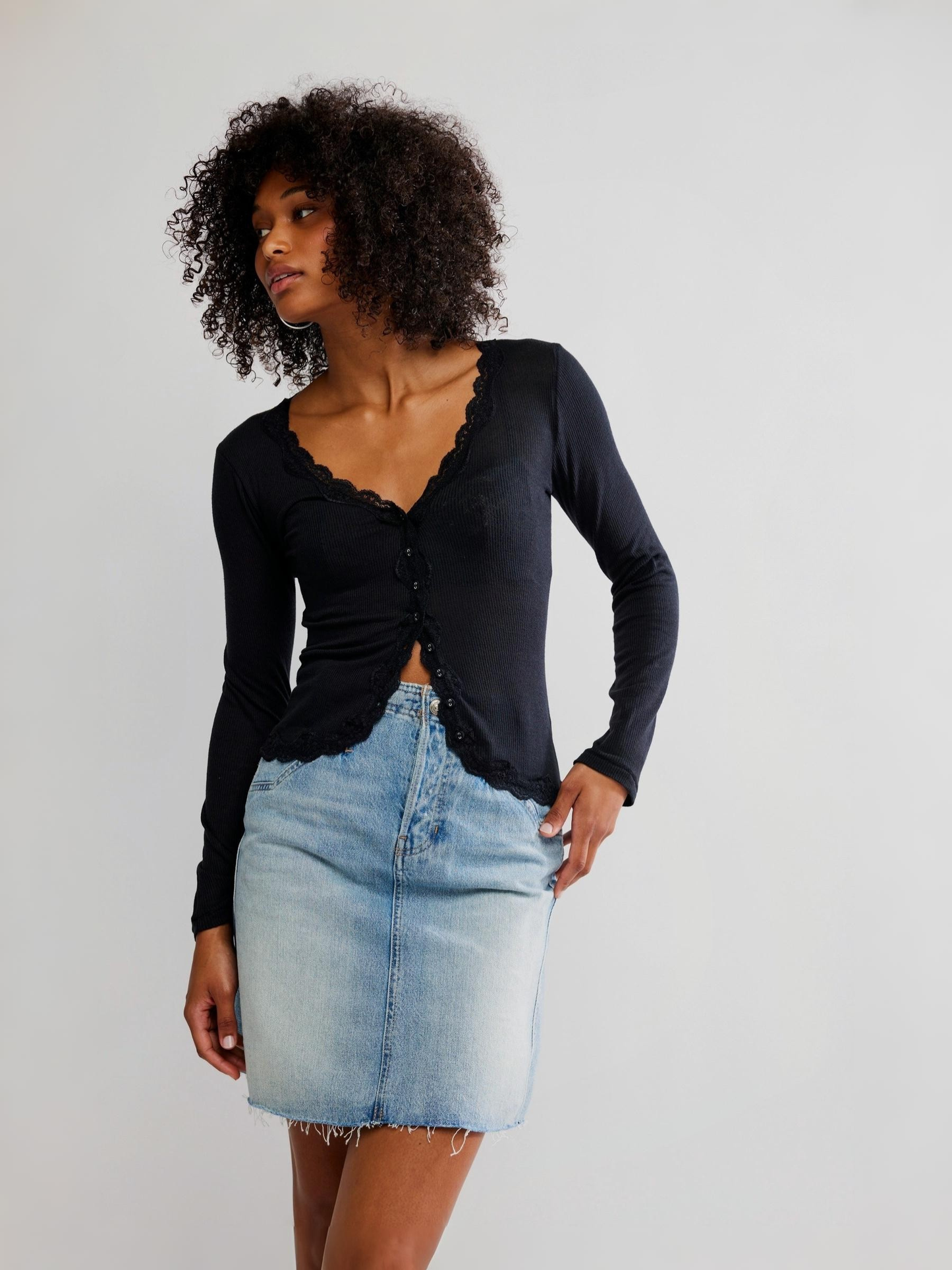 FREE PEOPLE - Big Love Cardi Top - 