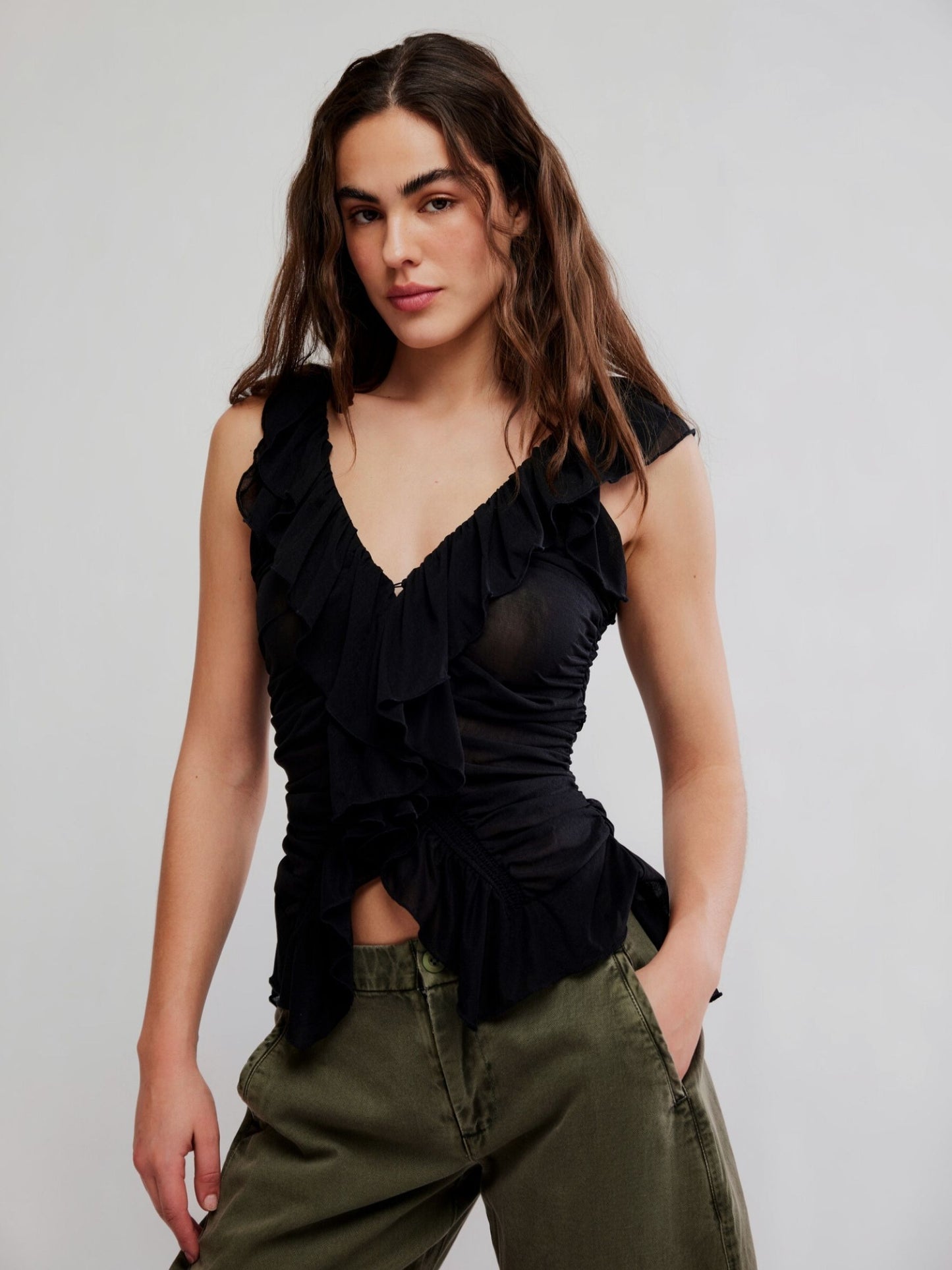 FREE PEOPLE - Blythe Mesh Vest - 