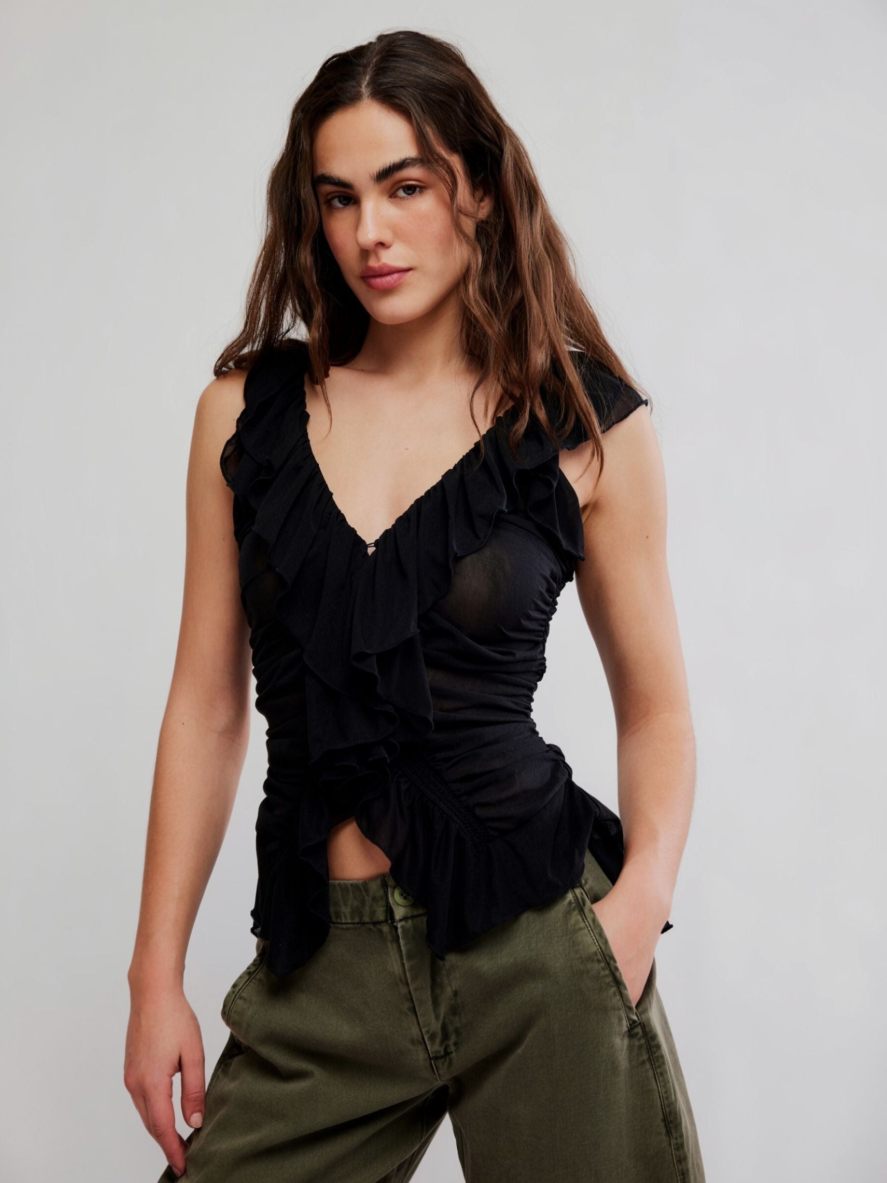 FREE PEOPLE - Blythe Mesh Vest - 