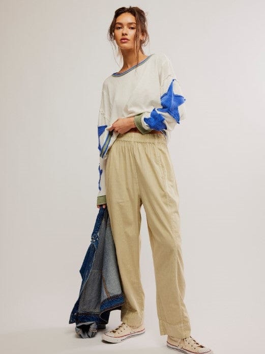 FREE PEOPLE - Preppy Poplin Pull On Pant