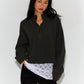 FREE PEOPLE - Celeste Quarter-Zip Top - Black