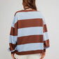 FREE PEOPLE - Classic Striped Oversized Crewneck Sweatshirt - 