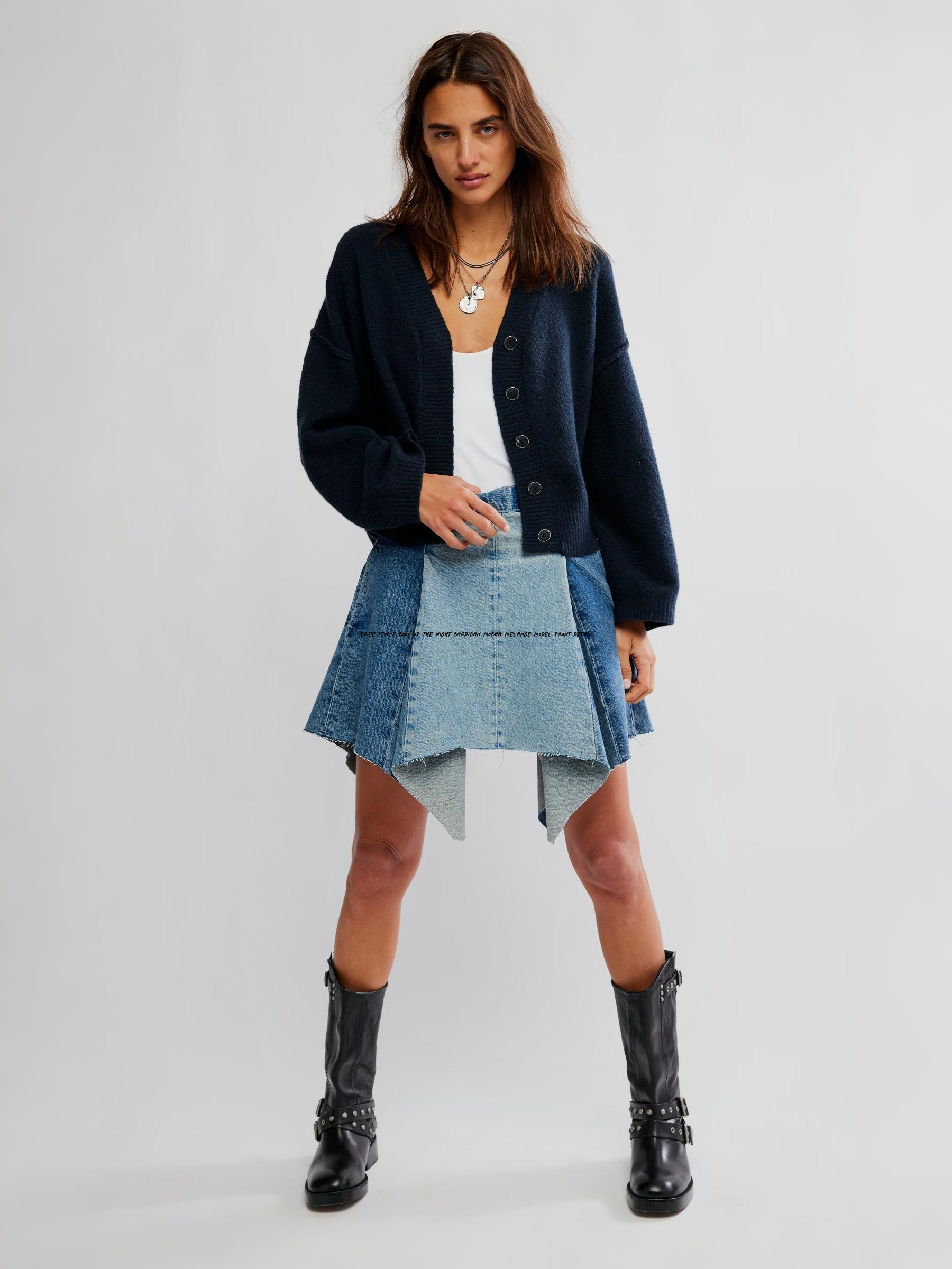 FREE PEOPLE - Cool of the Night Cardigan - Black