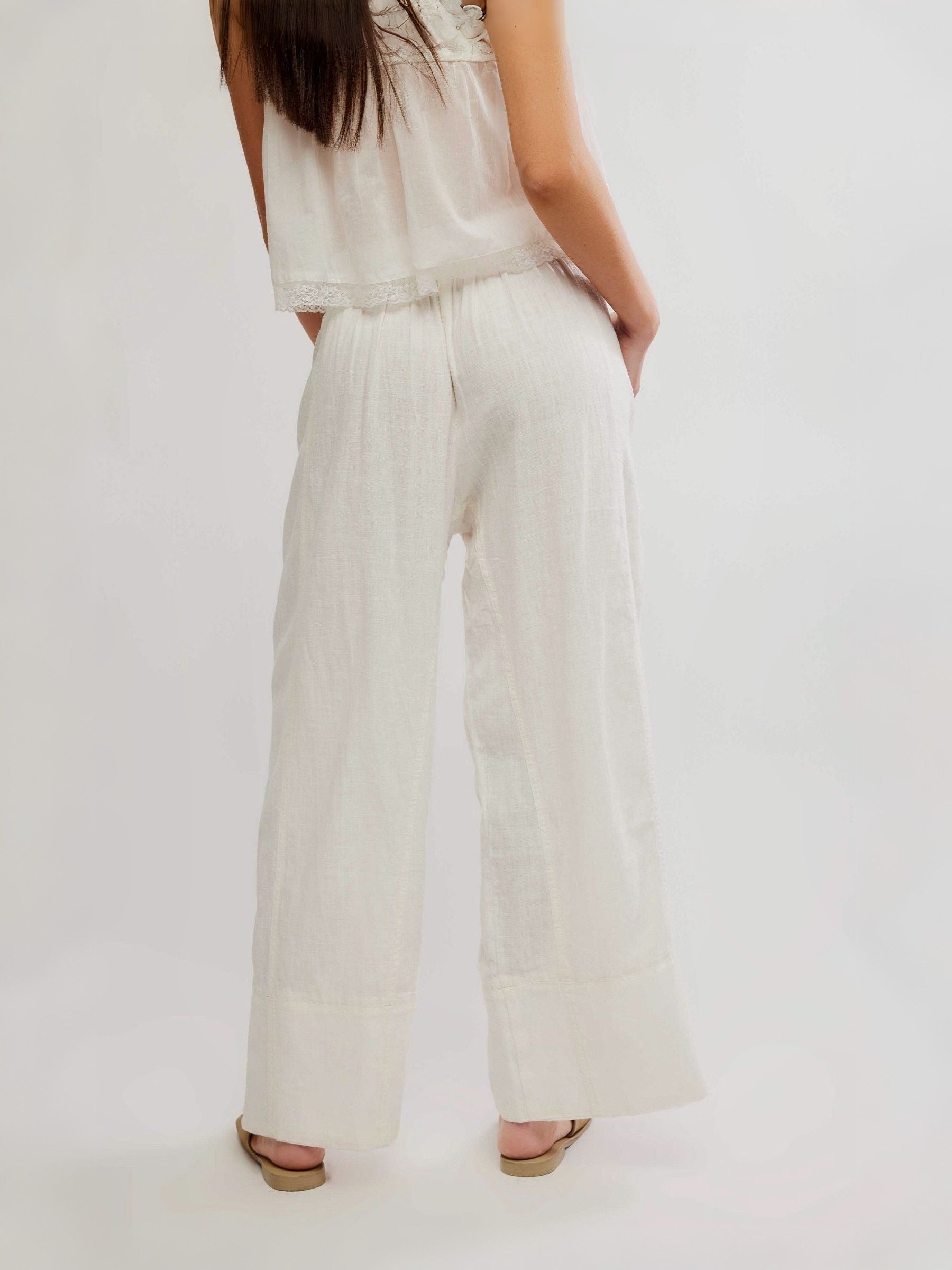 FREE PEOPLE - Day's End Linen Pull On Pant - 