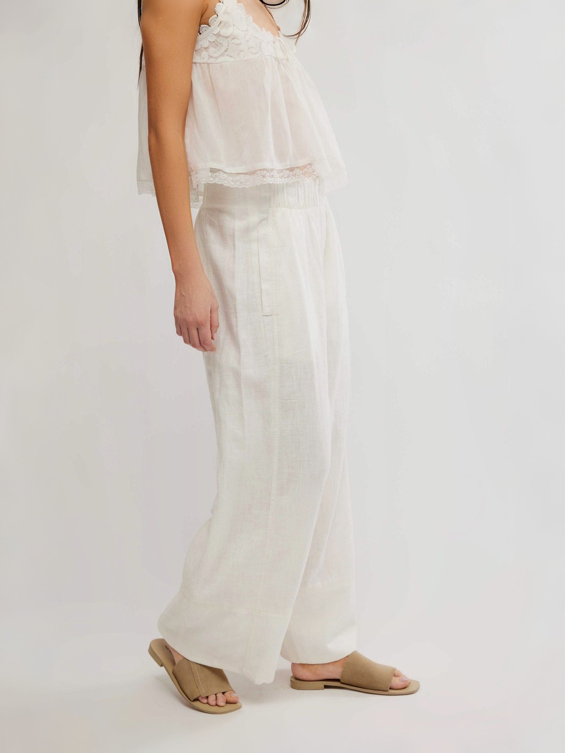 FREE PEOPLE - Day's End Linen Pull On Pant - 