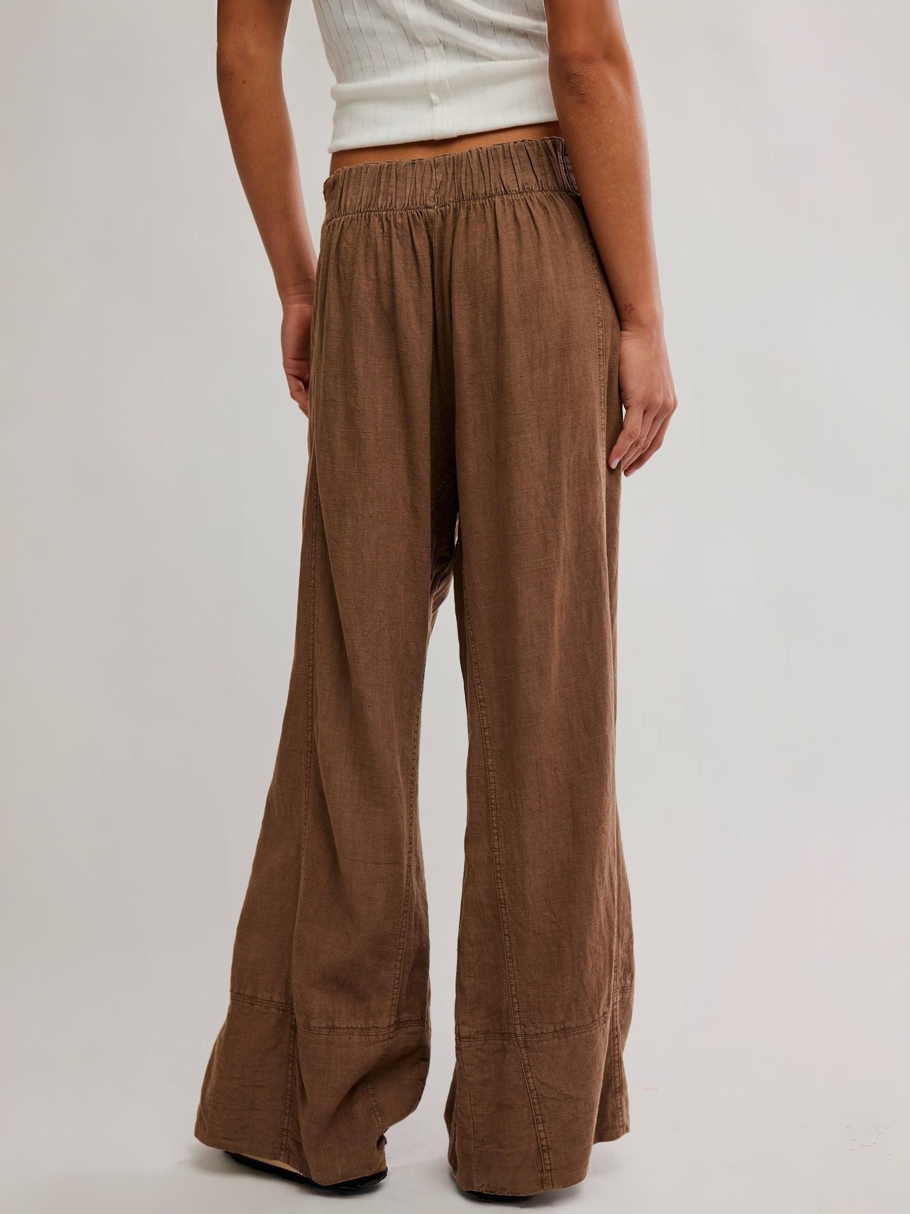 FREE PEOPLE - Day's End Linen Pull On Pant - 