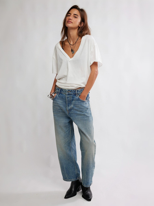 Deep Trance Dropped Boyfriend Jeans - From Beyond
