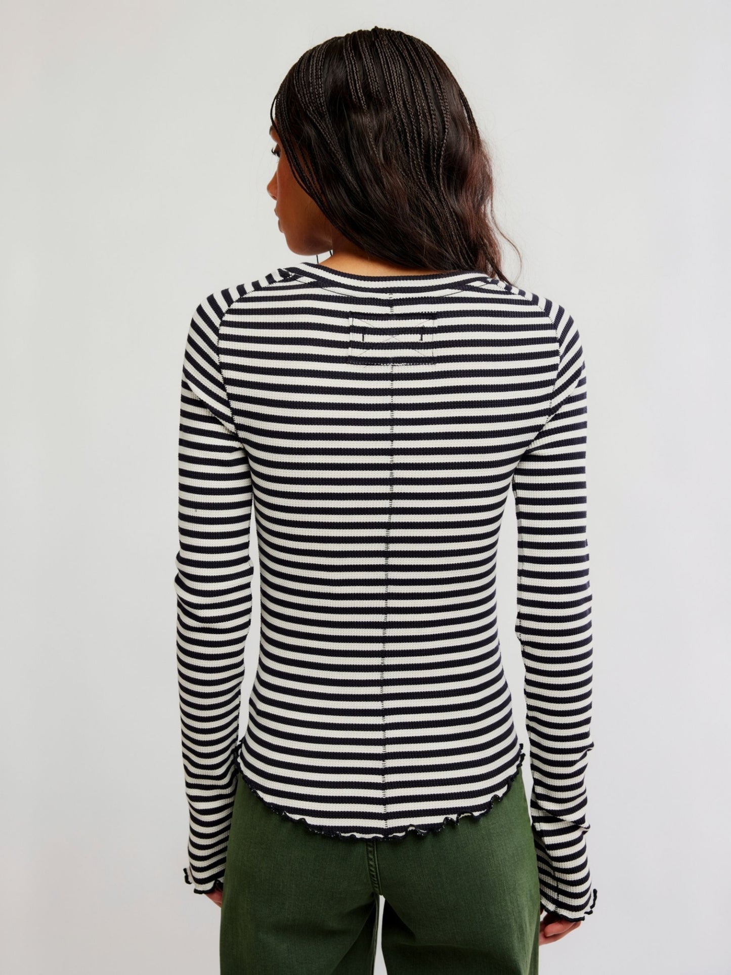 FREE PEOPLE - Easy Does It Striped Longsleeve Top - 