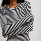 FREE PEOPLE - Easy Does It Striped Longsleeve Top - 