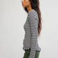 FREE PEOPLE - Easy Does It Striped Longsleeve Top - 