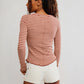 FREE PEOPLE - Easy Does It Striped Longsleeve Top - 