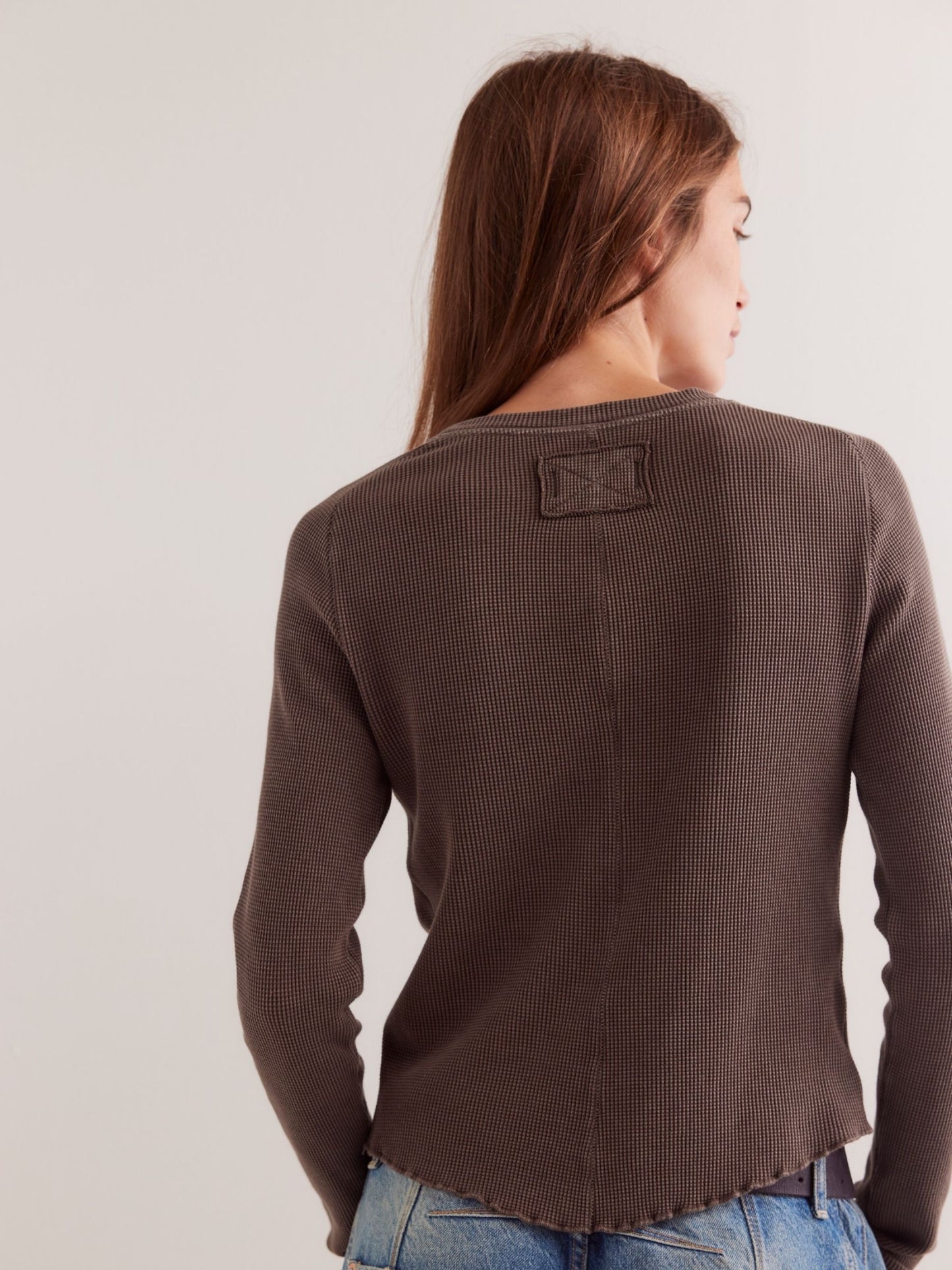 FREE PEOPLE - Easy Does It Longsleeve Top - 