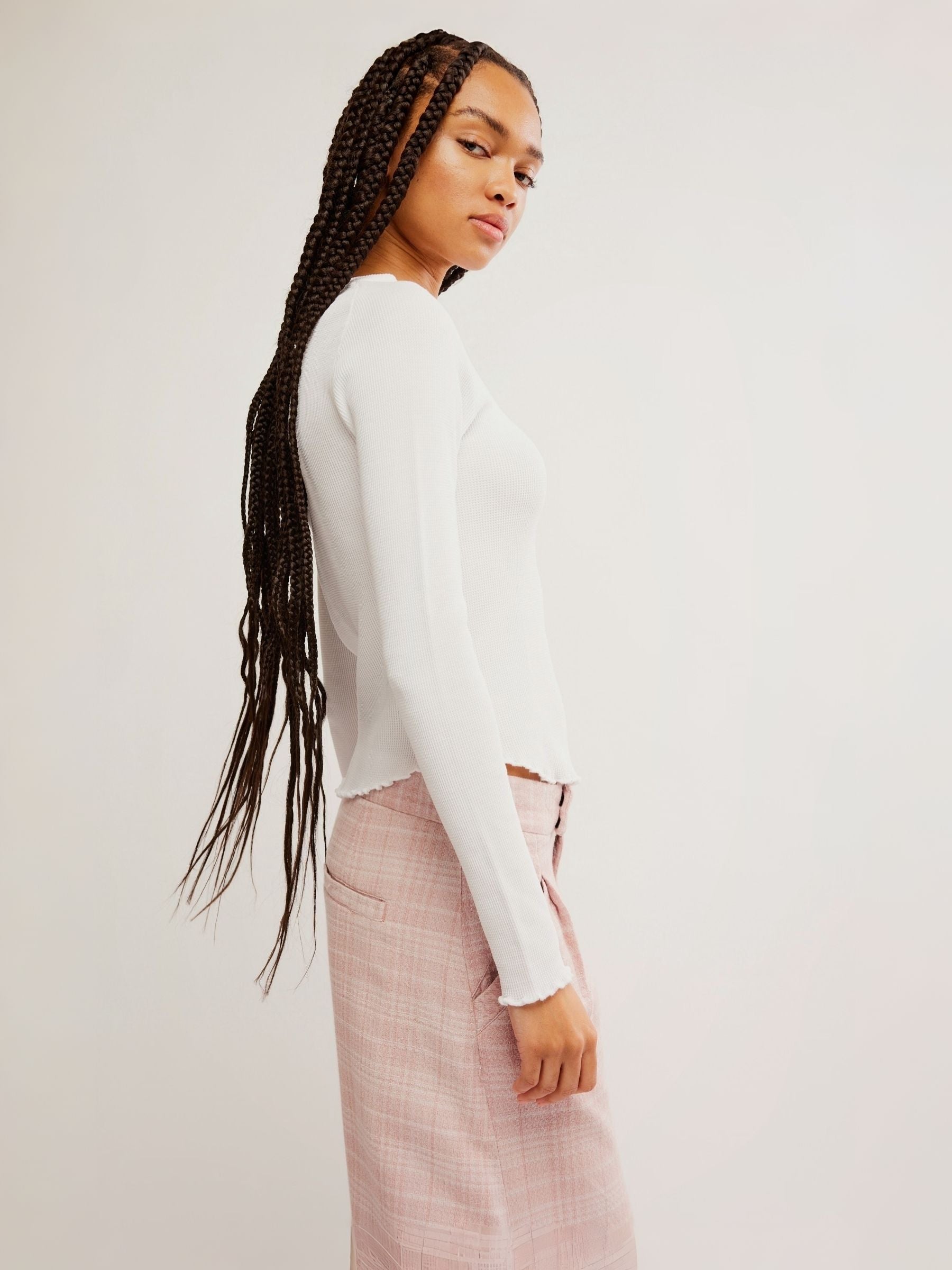FREE PEOPLE - Easy Does It Longsleeve Top - 