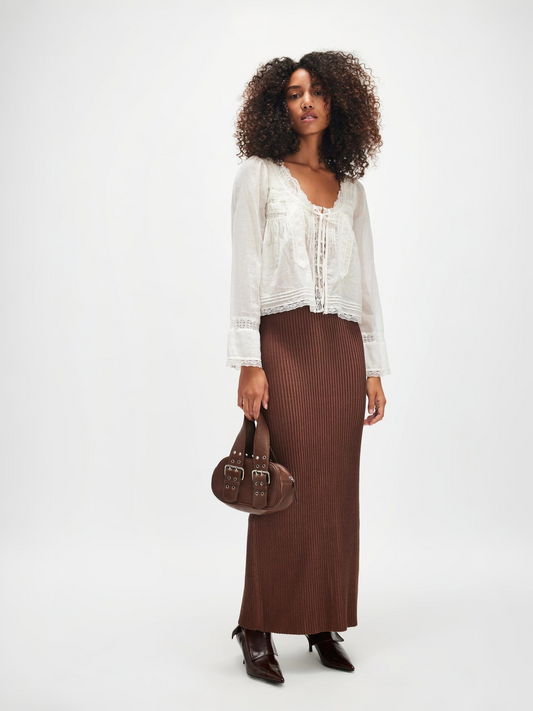 FREE PEOPLE - Evermore Long Sleeve Blouse - 