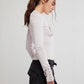 FREE PEOPLE - Fleur Embroidered Longsleeve Henley Top - 