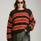 FREE PEOPLE - Frankie Cable Striped Pullover Sweater - 