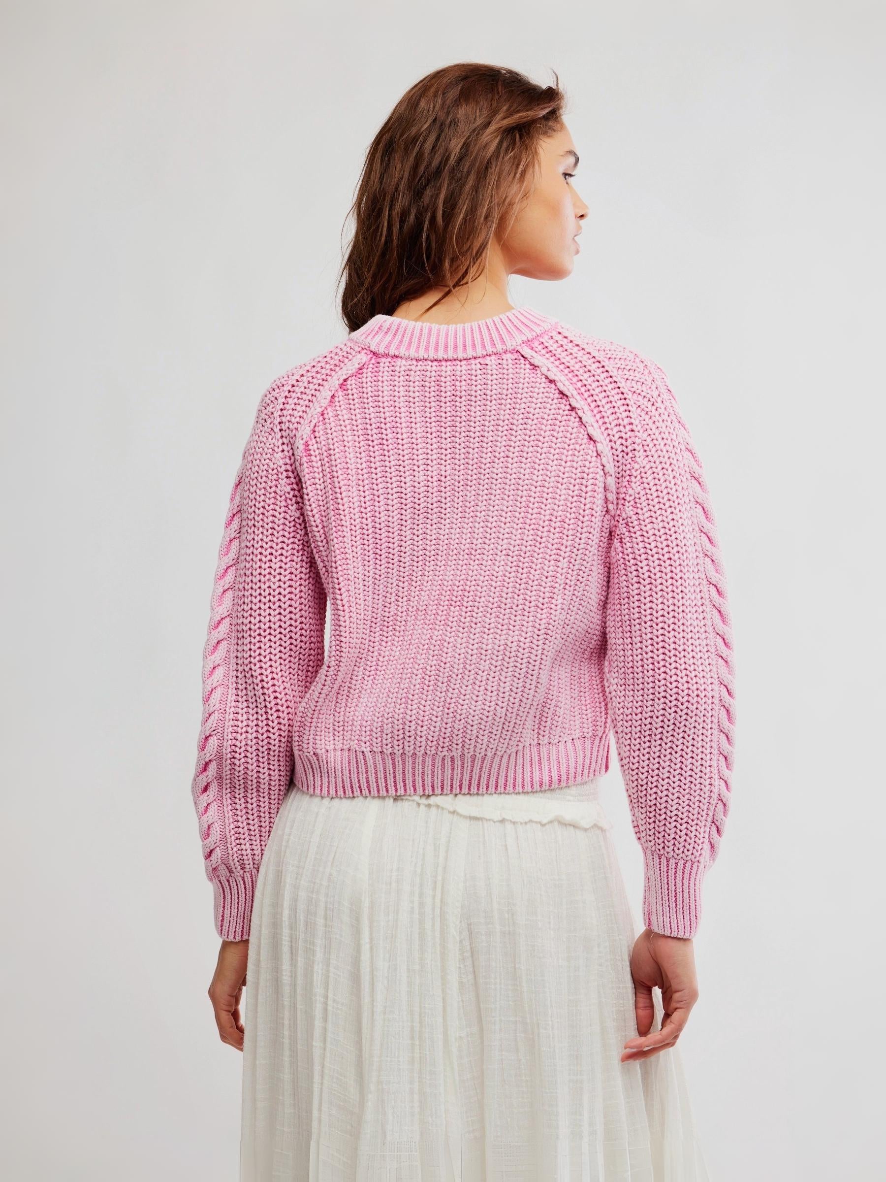 FREE PEOPLE - Frankie Cable Pullover Sweater - 