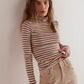 Good Good Stripe Turtleneck Longsleeve Top