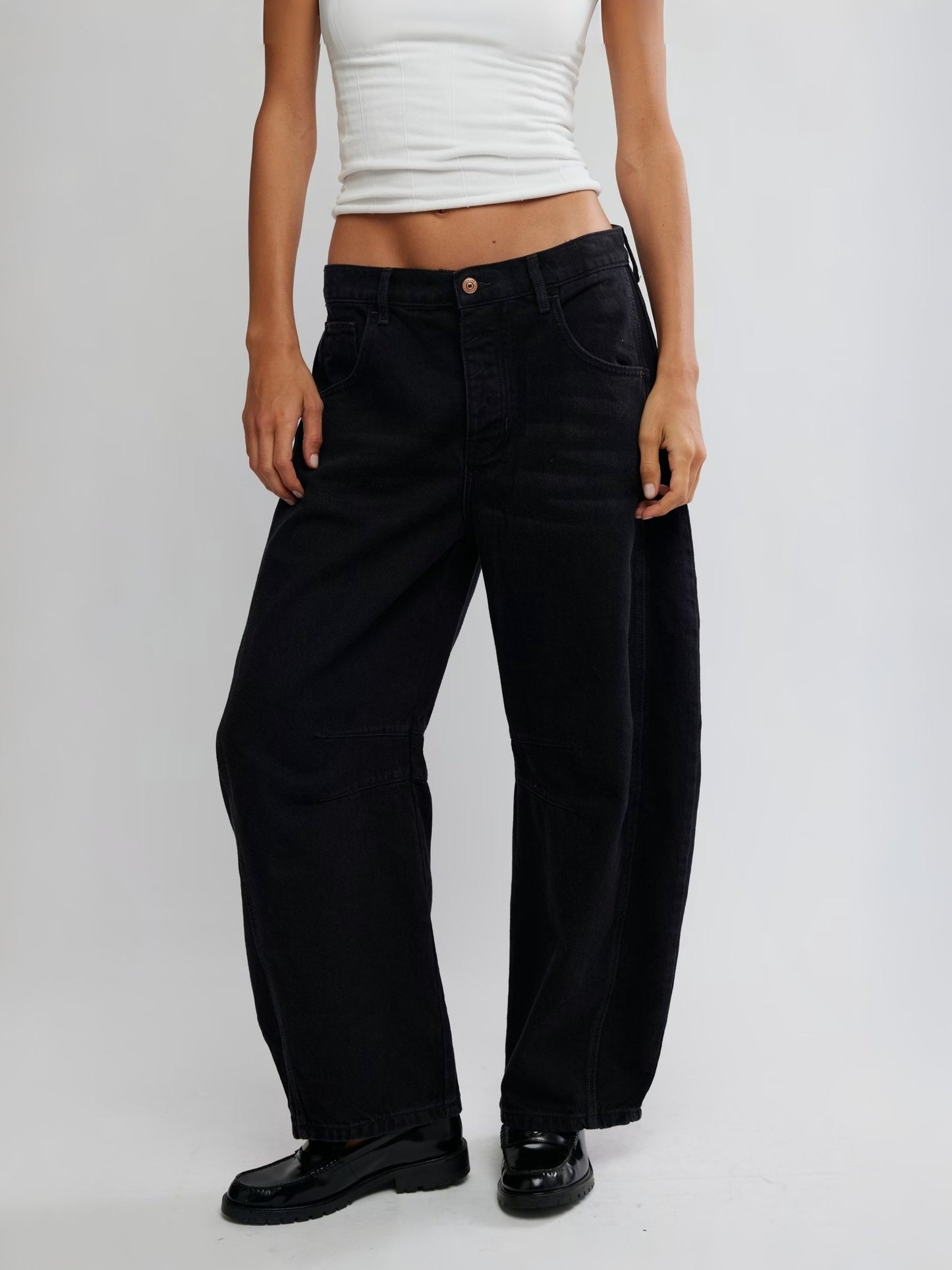 FREE PEOPLE - Good Luck Barrel Jeans - 