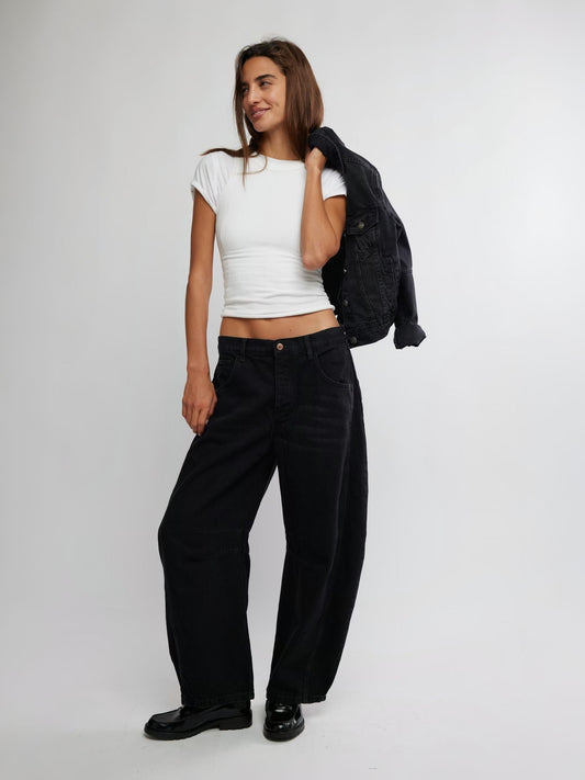 FREE PEOPLE - Good Luck Barrel Jeans - 