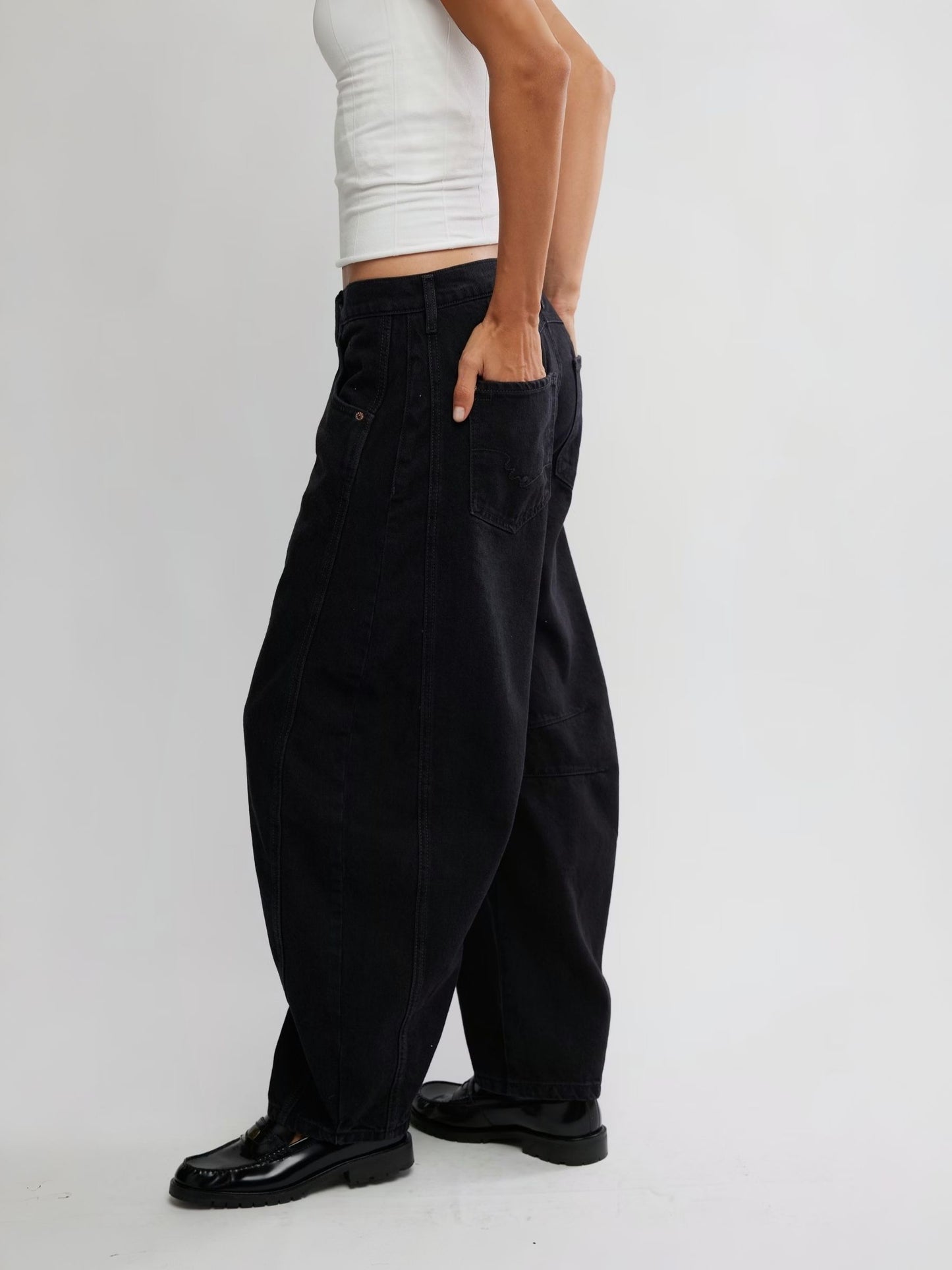 FREE PEOPLE - Good Luck Barrel Jeans - 