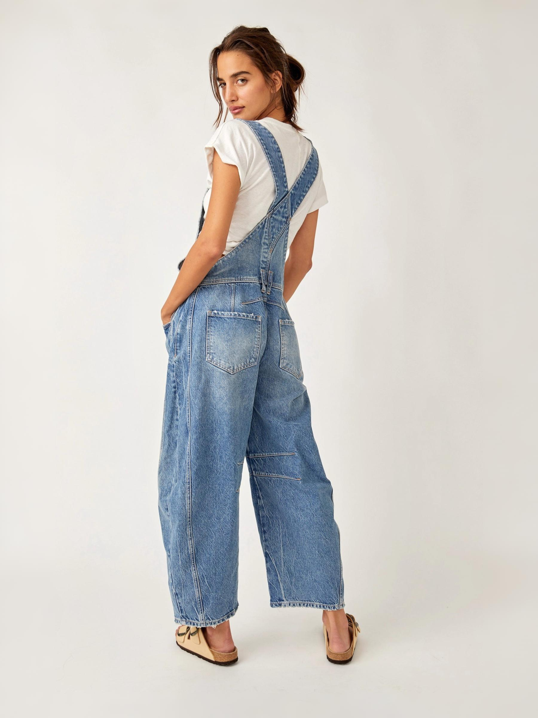 FREE PEOPLE - Good Luck Barrel Overalls - 