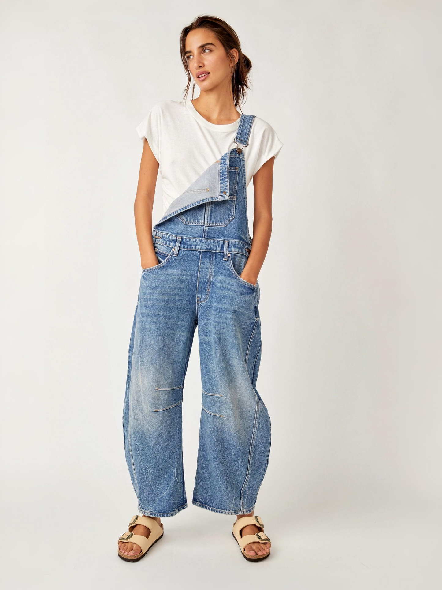 FREE PEOPLE - Good Luck Barrel Overalls - 