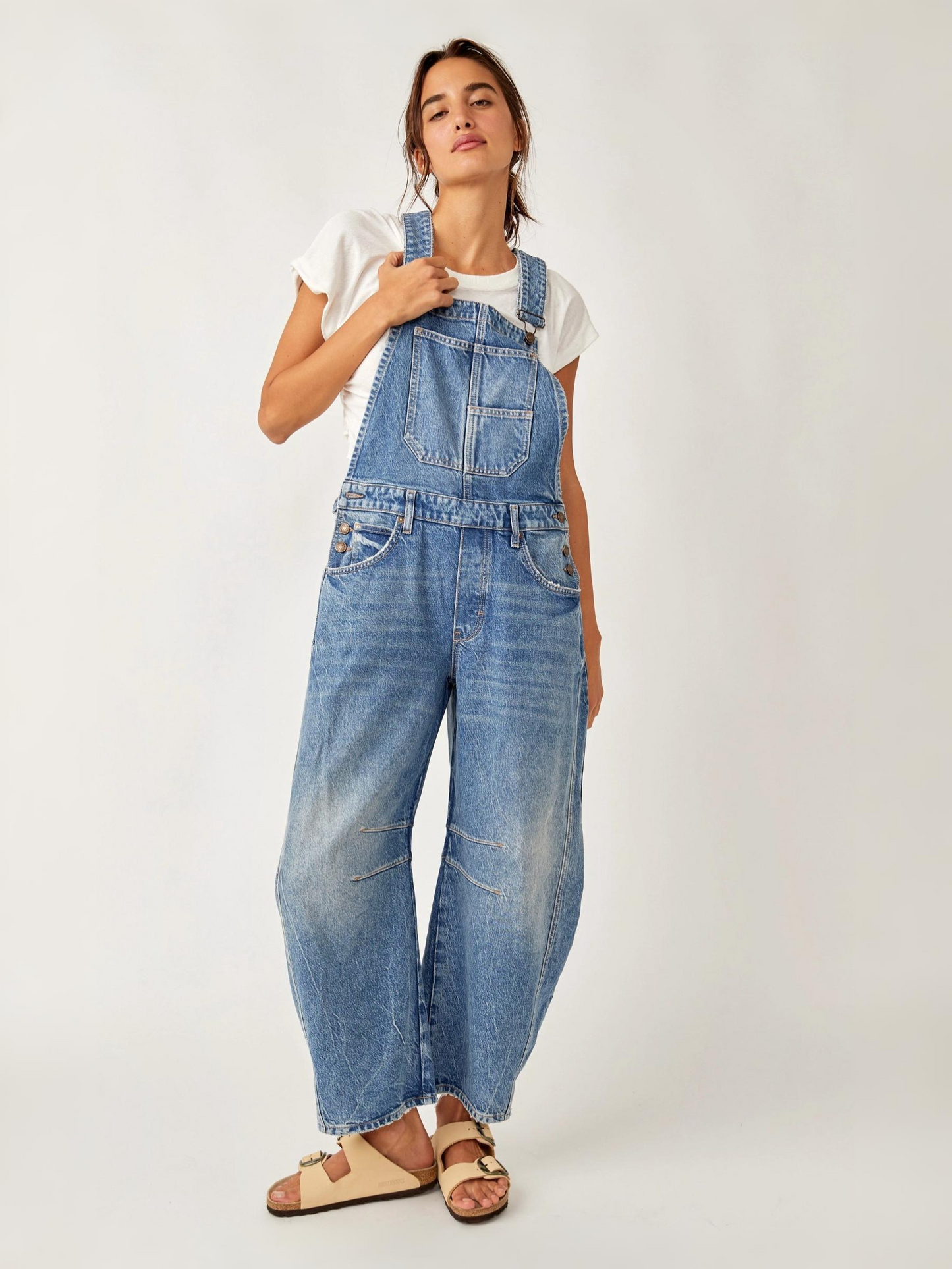 FREE PEOPLE - Good Luck Barrel Overalls - 