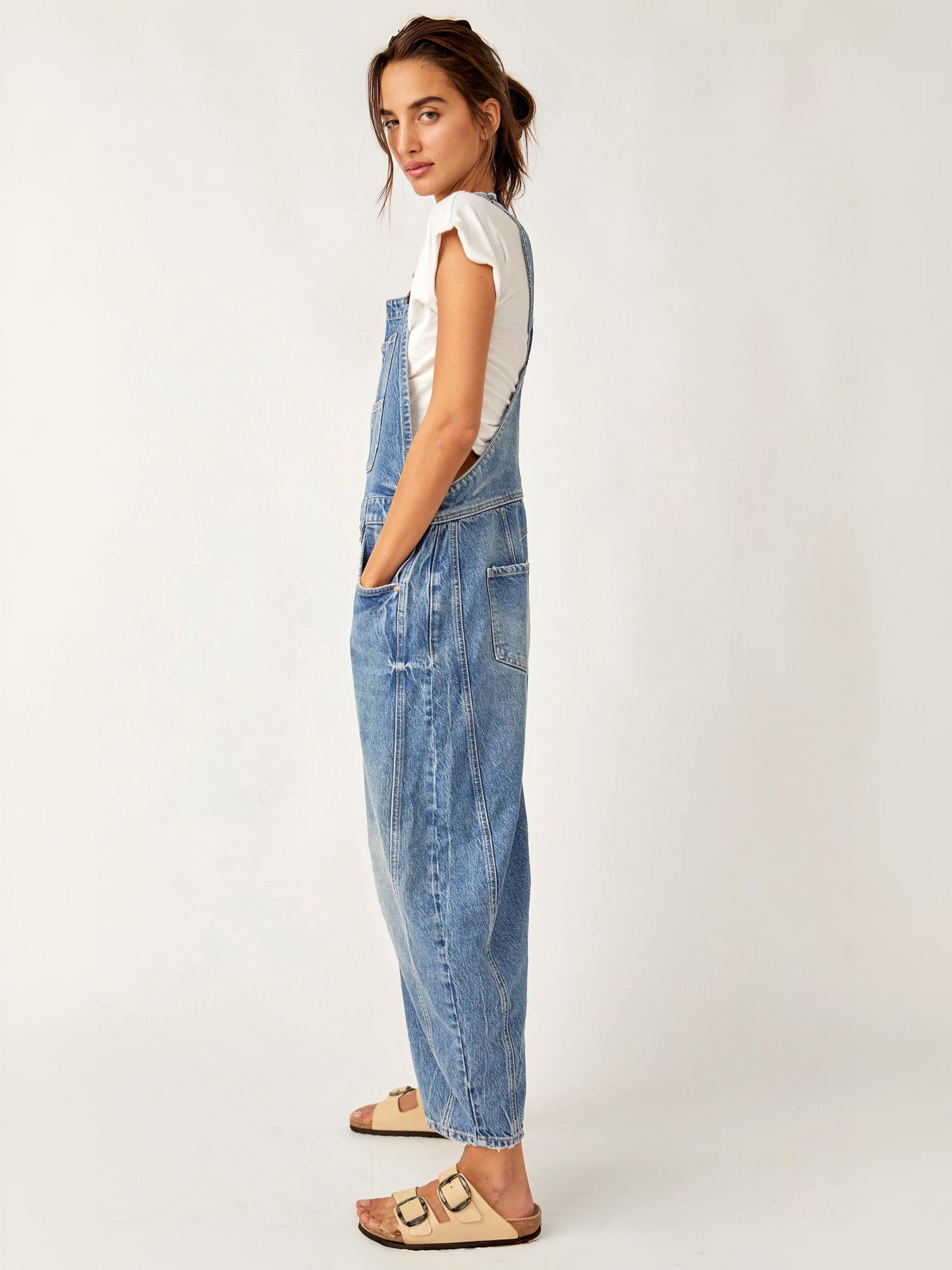 FREE PEOPLE - Good Luck Barrel Overalls - 