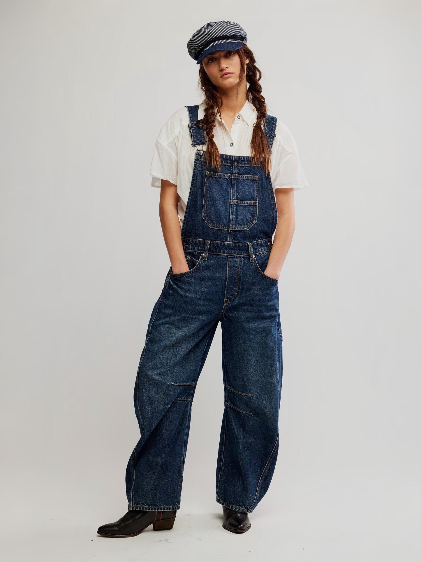 FREE PEOPLE - Good Luck Barrel Overalls - 