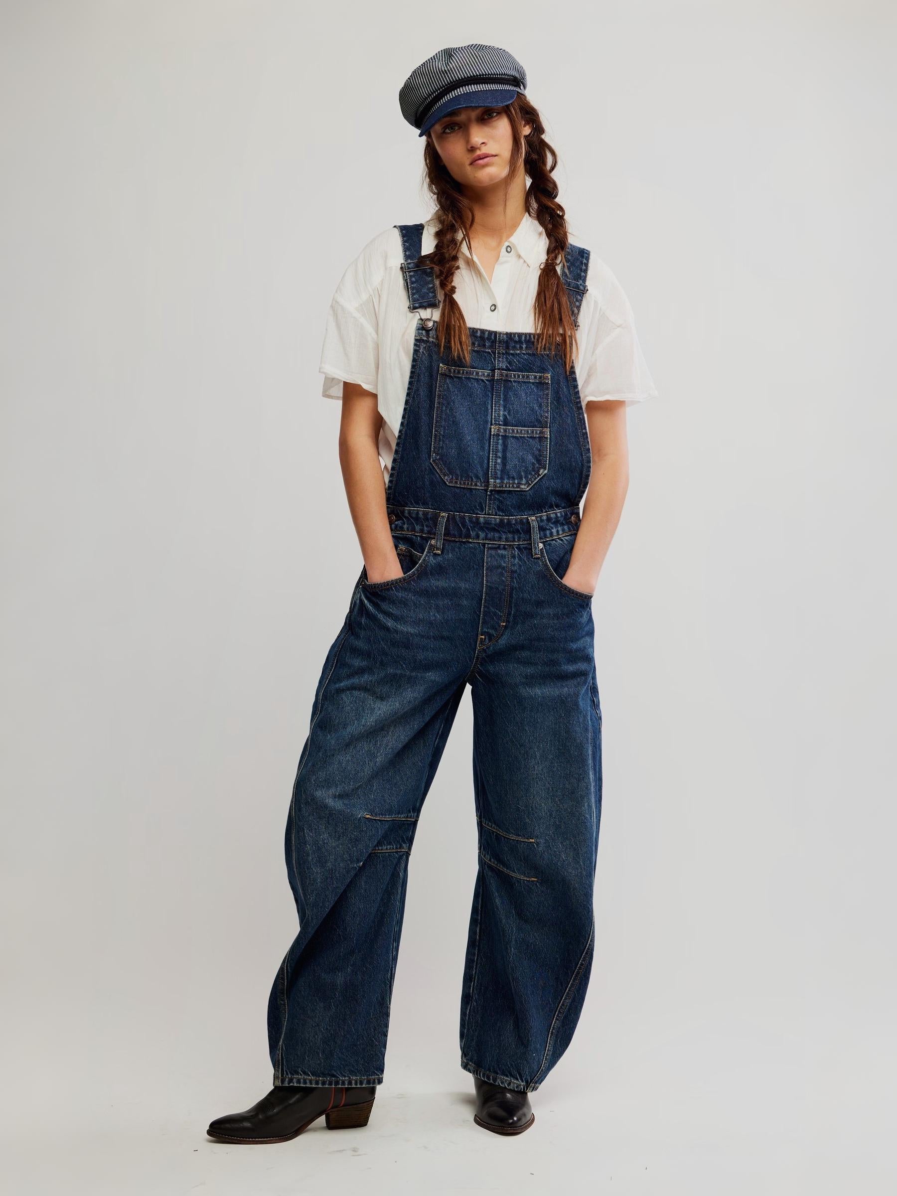 FREE PEOPLE - Good Luck Barrel Overalls - 