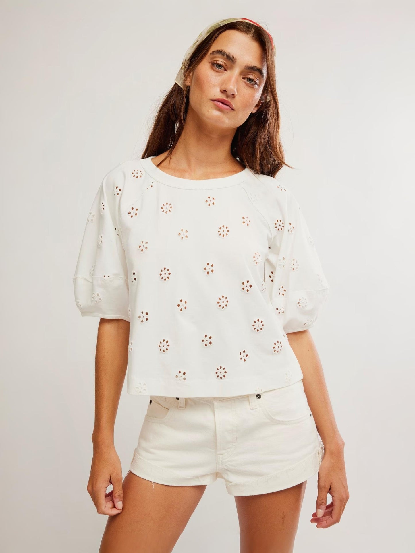 FREE PEOPLE - Jessie Eyelet Top - 
