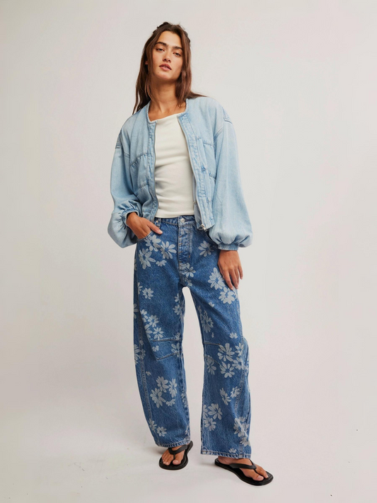 FREE PEOPLE - Layla Denim Zip Jacket