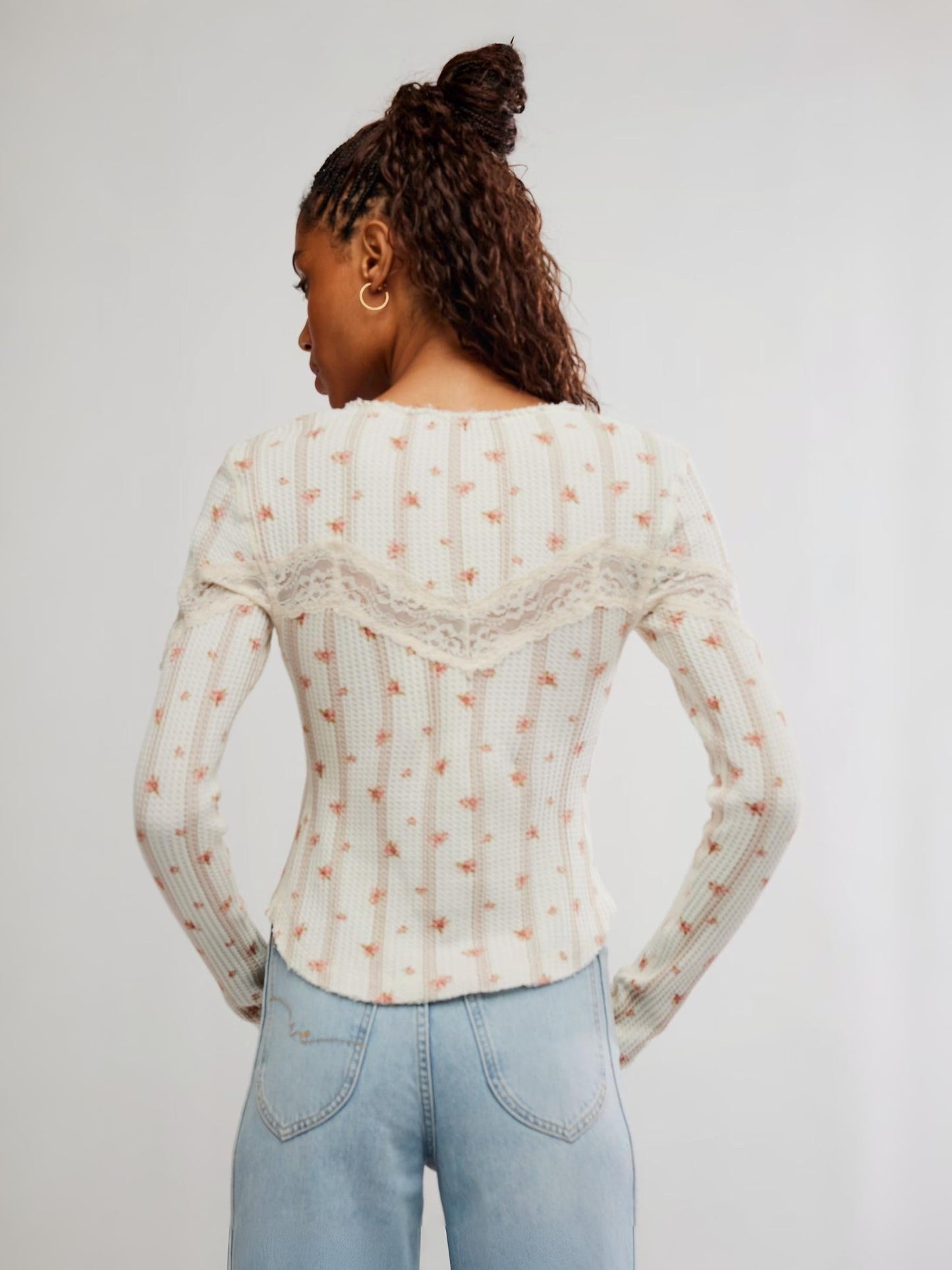 FREE PEOPLE - Let's Party Printed Cardi Top - 