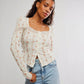 FREE PEOPLE - Let's Party Printed Cardi Top - 
