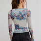 FREE PEOPLE - Lilly Printed Longsleeve Top - 