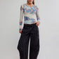 FREE PEOPLE - Lilly Printed Longsleeve Top - 