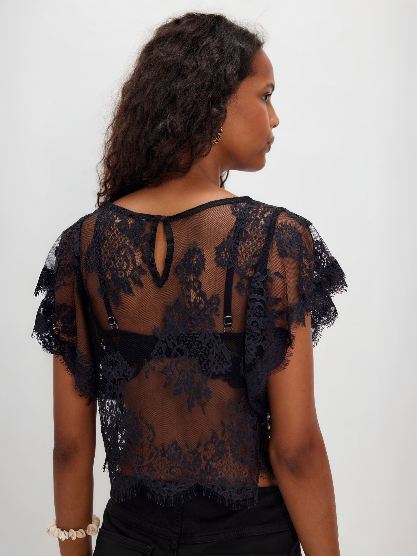 FREE PEOPLE - Lunar Ash Lace Top - 
