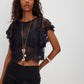 FREE PEOPLE - Lunar Ash Lace Top - 