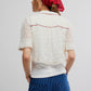 FREE PEOPLE - Mannie Lace Button Down Shirt - 