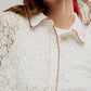 FREE PEOPLE - Mannie Lace Button Down Shirt - 
