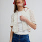 FREE PEOPLE - Mannie Lace Button Down Shirt - 