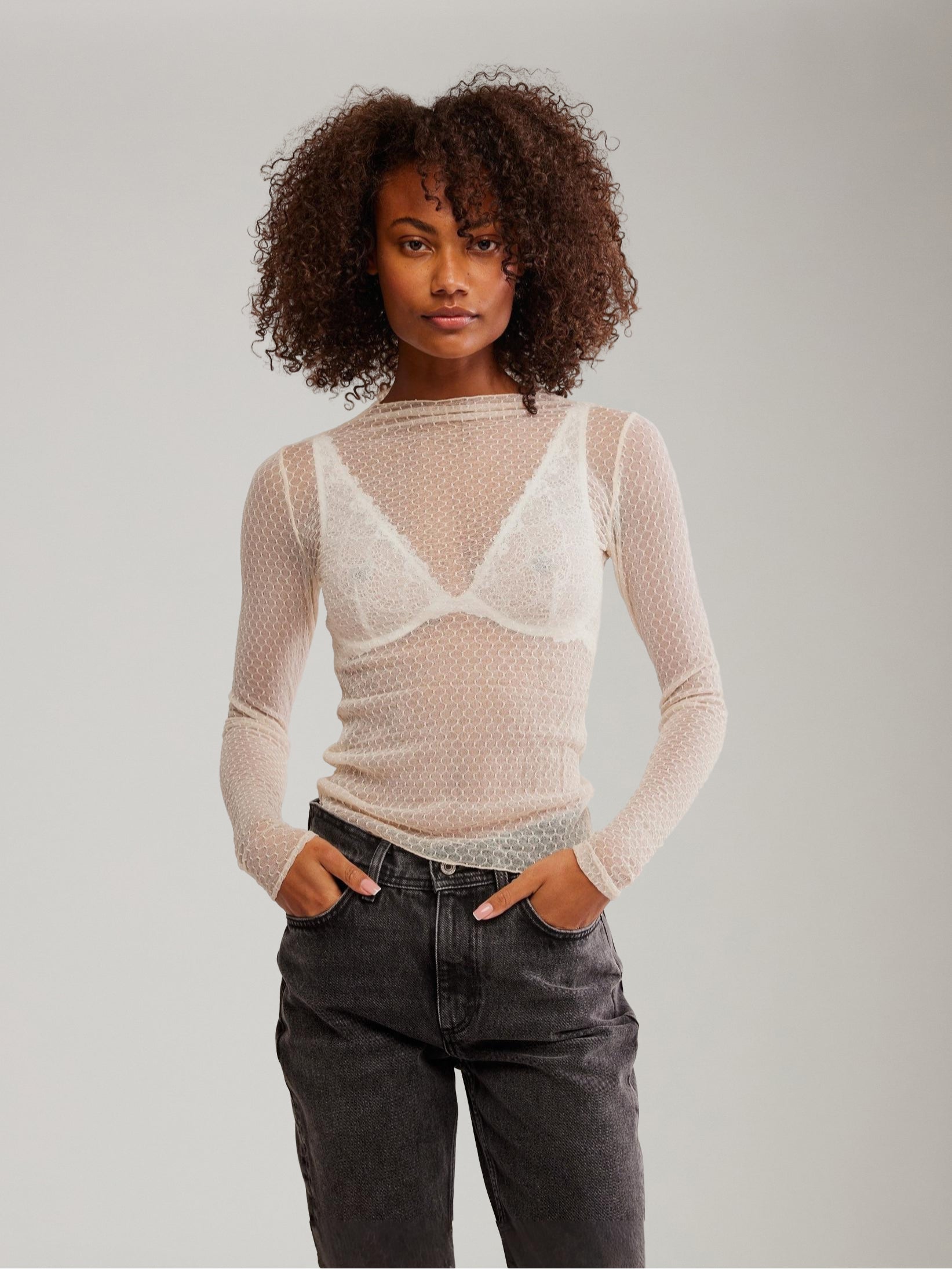 FREE PEOPLE - Minding My Business Long Sleeve - Ivory