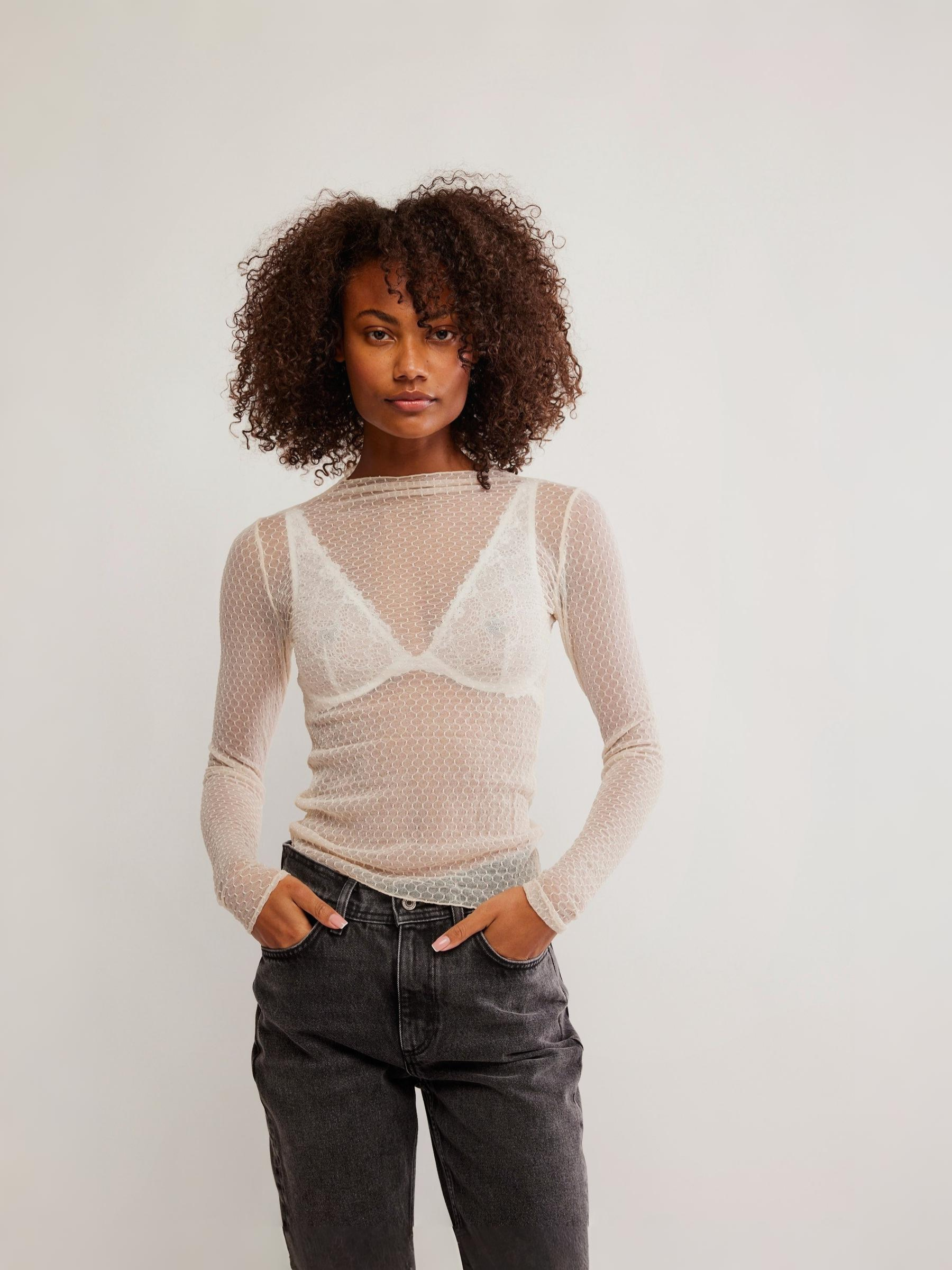 FREE PEOPLE - Minding My Business Long Sleeve - Ivory